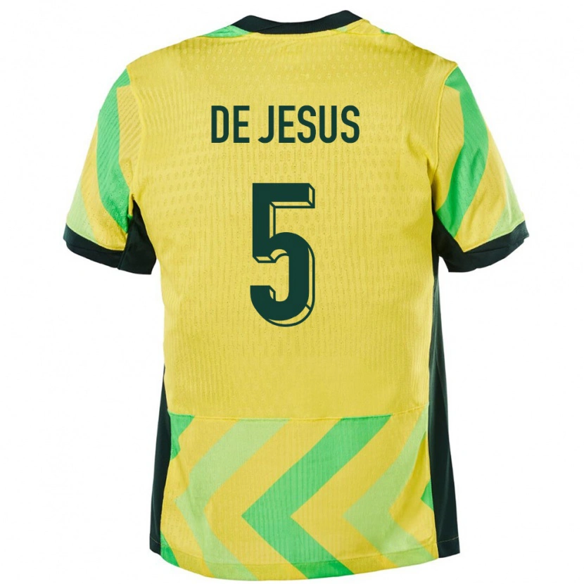 Danxen Donna Maglia Australia Zac De Jesus #5 Oro Kit Gara Home 24-26 Maglietta