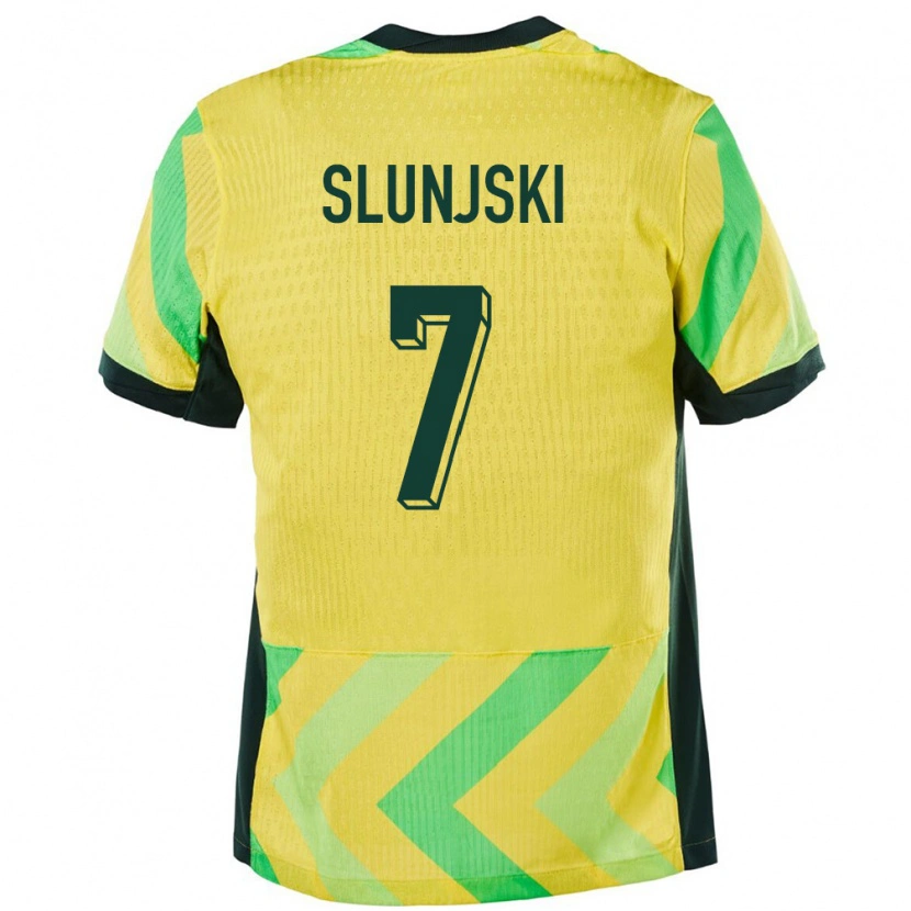 Danxen Donna Maglia Australia Noah Slunjski #7 Oro Kit Gara Home 24-26 Maglietta