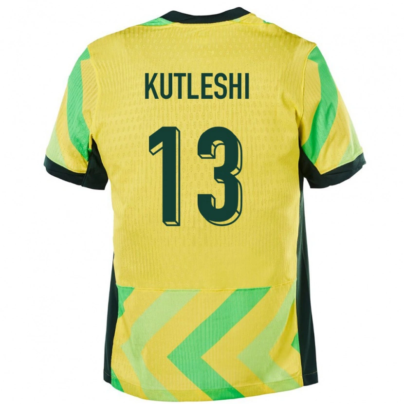Danxen Donna Maglia Australia Besian Kutleshi #13 Oro Kit Gara Home 24-26 Maglietta