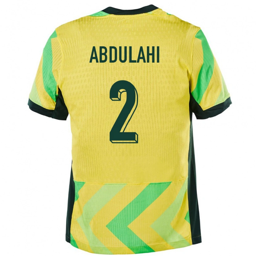 Danxen Donna Maglia Australia Idrus Abdulahi #2 Oro Kit Gara Home 24-26 Maglietta