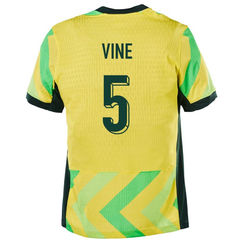 Danxen Donna Maglia Australia Cortnee Vine #5 Oro Kit Gara Home 24-26 Maglietta