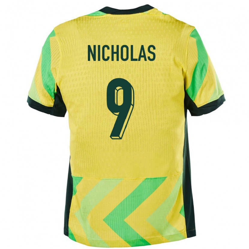 Danxen Donna Maglia Australia Nicholas Dagostino #9 Oro Kit Gara Home 24-26 Maglietta