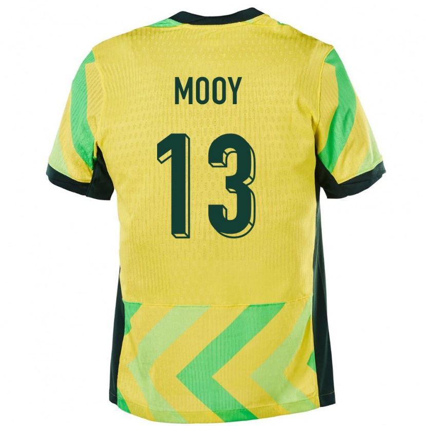 Danxen Donna Maglia Australia Aaron Mooy #13 Oro Kit Gara Home 24-26 Maglietta