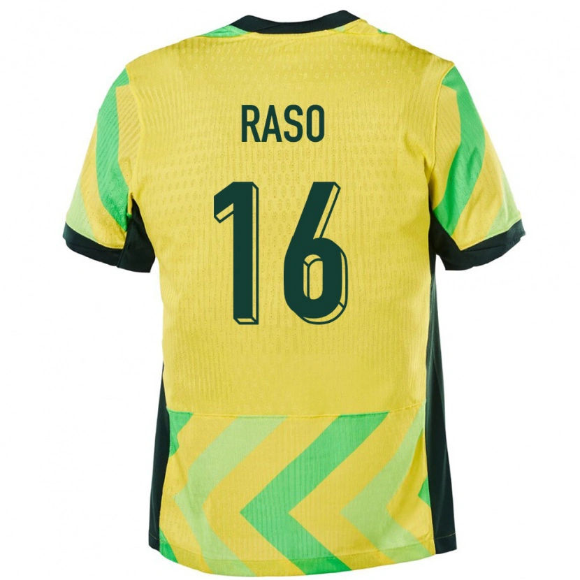 Danxen Donna Maglia Australia Hayley Raso #16 Oro Kit Gara Home 24-26 Maglietta