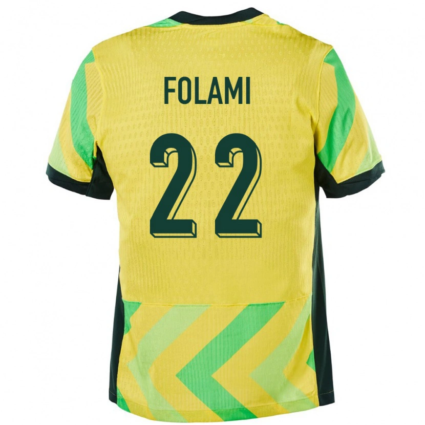 Danxen Donna Maglia Australia Ben Folami #22 Oro Kit Gara Home 24-26 Maglietta