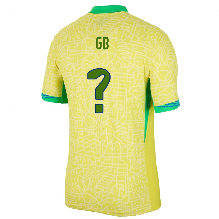 Danxen Donna Maglia Brasile Gb #0 Giallo Kit Gara Home 24-26 Maglietta