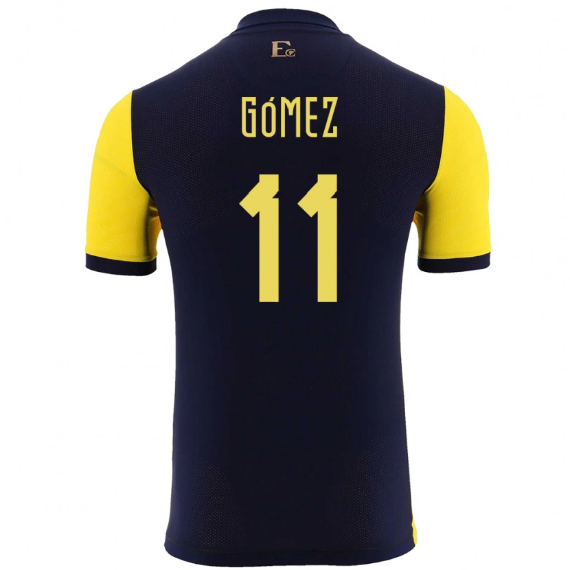 Danxen Donna Maglia Ecuador Jandry Gómez #11 Giallo Kit Gara Home 24-26 Maglietta