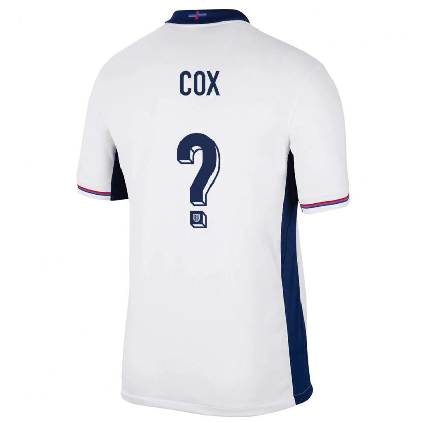 Danxen Donna Maglia Inghilterra Matthew Cox #0 Bianco Kit Gara Home 24-26 Maglietta