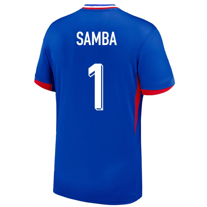 Danxen Donna Maglia Francia Brice Samba #1 Blu Kit Gara Home 24-26 Maglietta