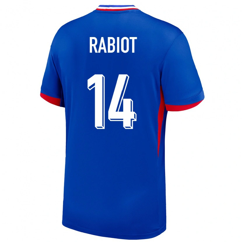 Danxen Donna Maglia Francia Adrien Rabiot #14 Blu Kit Gara Home 24-26 Maglietta