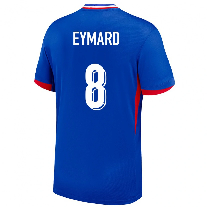 Danxen Donna Maglia Francia Paul Eymard #8 Blu Kit Gara Home 24-26 Maglietta
