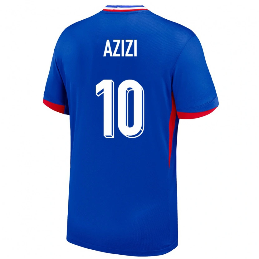 Danxen Donna Maglia Francia Ilyas Azizi #10 Blu Kit Gara Home 24-26 Maglietta