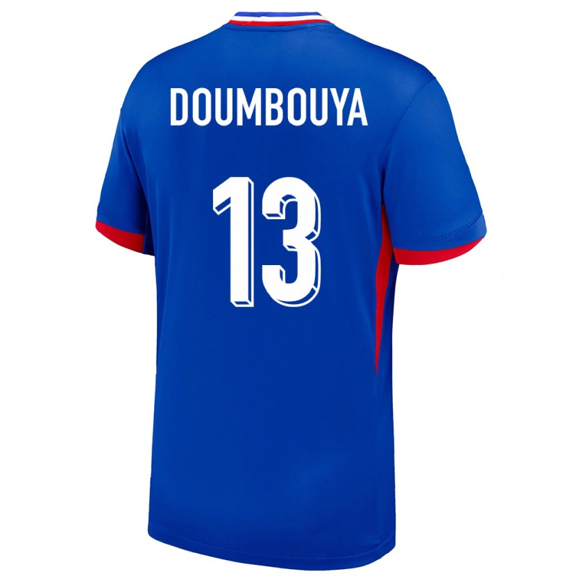 Danxen Donna Maglia Francia Amidou Doumbouya #13 Blu Kit Gara Home 24-26 Maglietta
