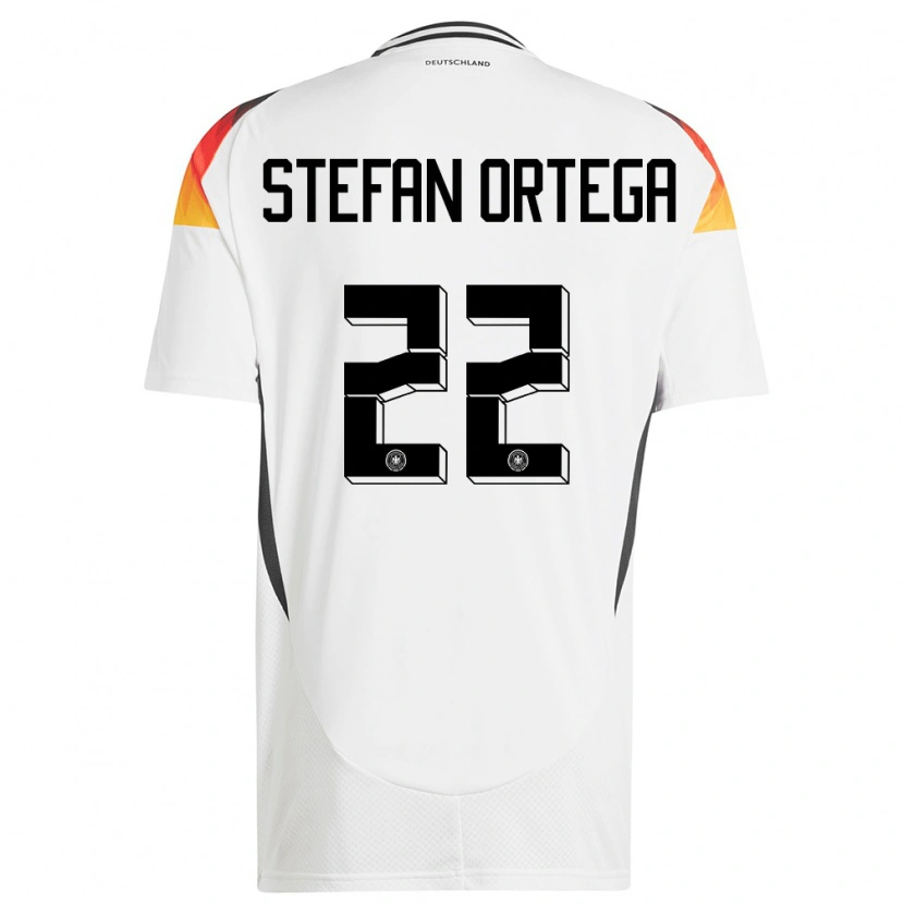 Danxen Donna Maglia Germania Stefan Ortega #22 Bianco Kit Gara Home 24-26 Maglietta