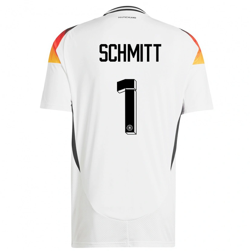 Danxen Donna Maglia Germania Max Schmitt #1 Bianco Kit Gara Home 24-26 Maglietta