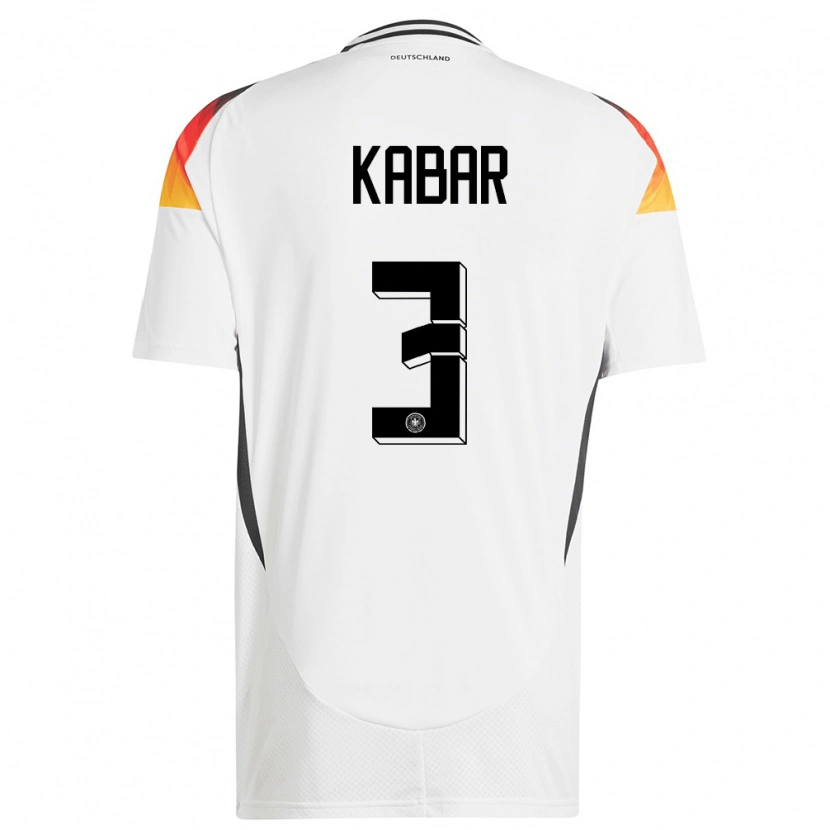 Danxen Donna Maglia Germania Almugera Kabar #3 Bianco Kit Gara Home 24-26 Maglietta