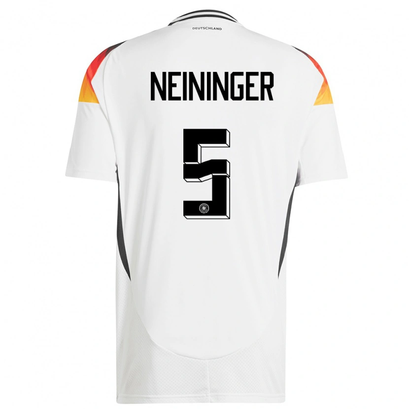 Danxen Donna Maglia Germania Till Neininger #5 Bianco Kit Gara Home 24-26 Maglietta