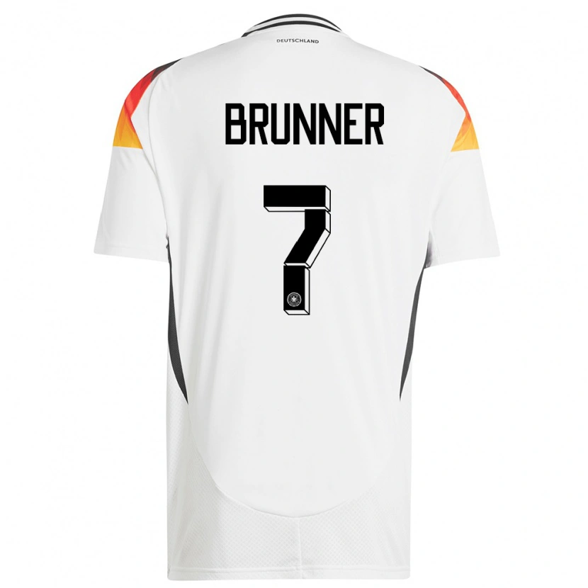 Danxen Donna Maglia Germania Paris Brunner #7 Bianco Kit Gara Home 24-26 Maglietta