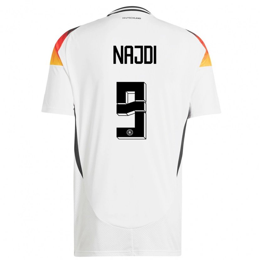 Danxen Donna Maglia Germania Ahmad Najdi #9 Bianco Kit Gara Home 24-26 Maglietta