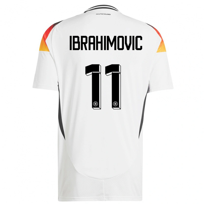 Danxen Donna Maglia Germania Arijon Ibrahimovic #11 Bianco Kit Gara Home 24-26 Maglietta