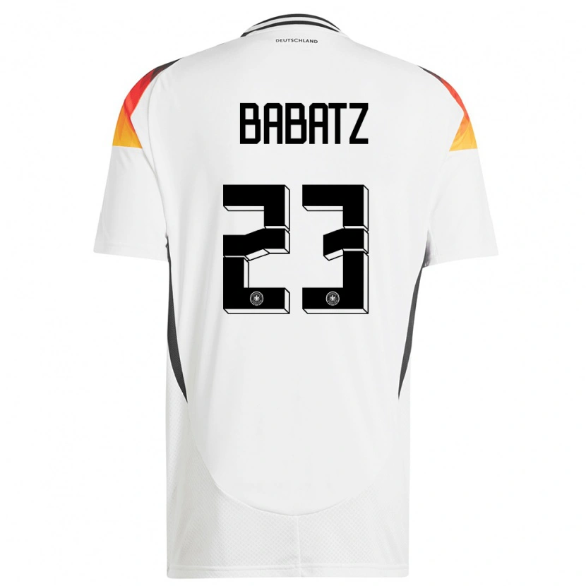 Danxen Donna Maglia Germania Louis Babatz #23 Bianco Kit Gara Home 24-26 Maglietta