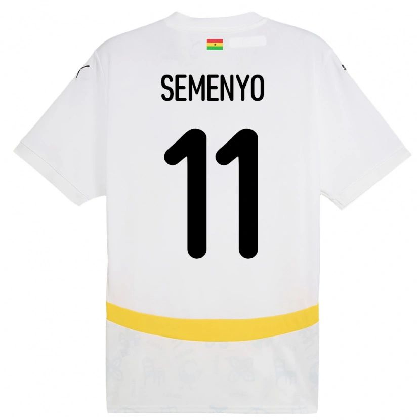 Danxen Donna Maglia Ghana Antoine Semenyo #11 Bianco Kit Gara Home 24-26 Maglietta