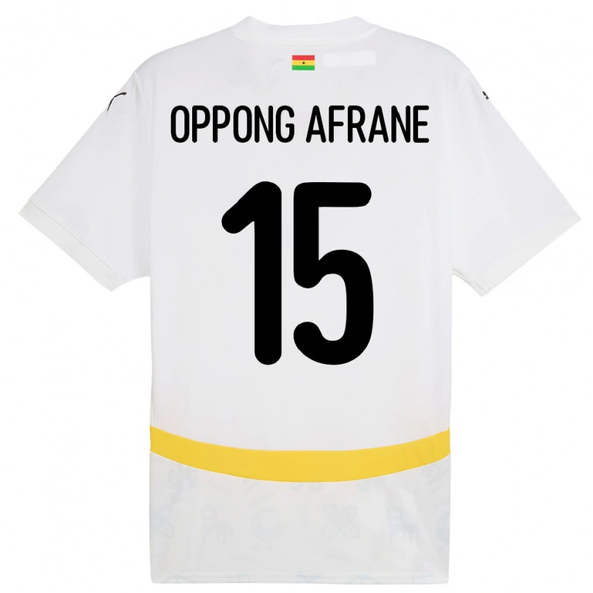 Danxen Donna Maglia Ghana David Oppong Afrane #15 Bianco Kit Gara Home 24-26 Maglietta