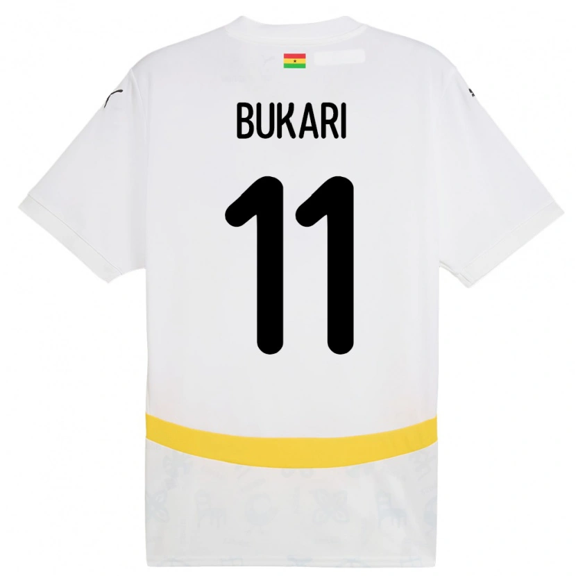 Danxen Donna Maglia Ghana Osman Bukari #11 Bianco Kit Gara Home 24-26 Maglietta