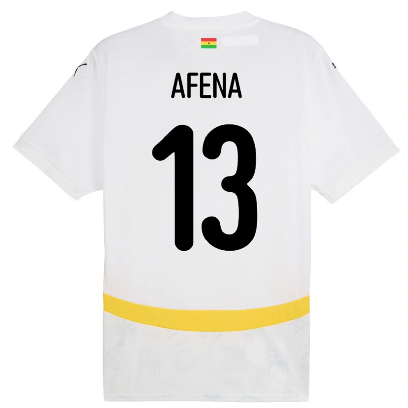 Danxen Donna Maglia Ghana Felix Afena-Gyan #13 Bianco Kit Gara Home 24-26 Maglietta