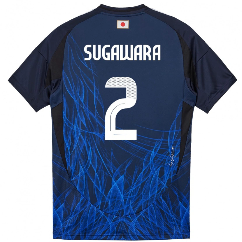 Danxen Donna Maglia Giappone Yukinari Sugawara #2 Blu Scuro Kit Gara Home 24-26 Maglietta