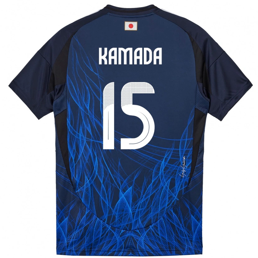 Danxen Donna Maglia Giappone Daichi Kamada #15 Blu Scuro Kit Gara Home 24-26 Maglietta