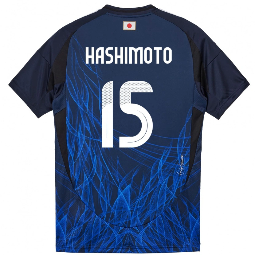 Danxen Donna Maglia Giappone Jua Hashimoto #15 Blu Scuro Kit Gara Home 24-26 Maglietta
