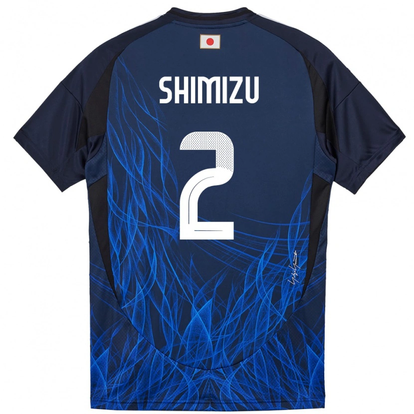 Danxen Donna Maglia Giappone Risa Shimizu #2 Blu Scuro Kit Gara Home 24-26 Maglietta