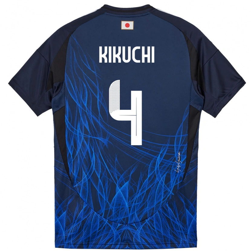 Danxen Donna Maglia Giappone Shuta Kikuchi #4 Blu Scuro Kit Gara Home 24-26 Maglietta