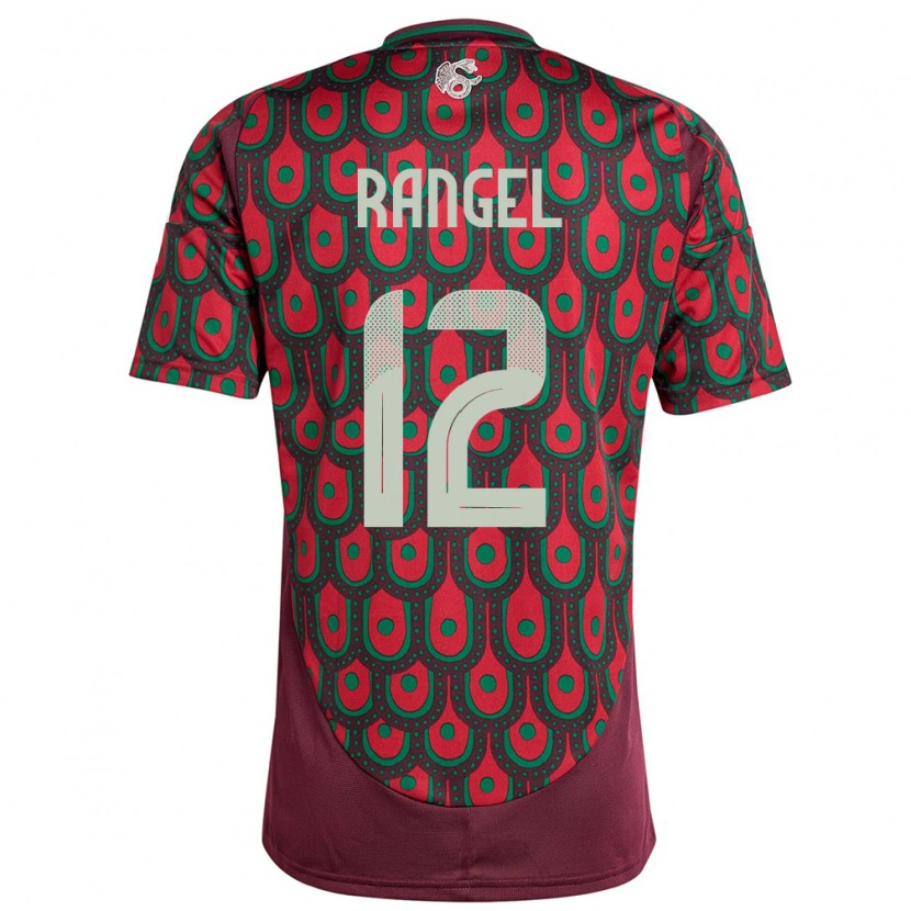 Danxen Donna Maglia Messico Raúl Rangel #12 Marrone Kit Gara Home 24-26 Maglietta