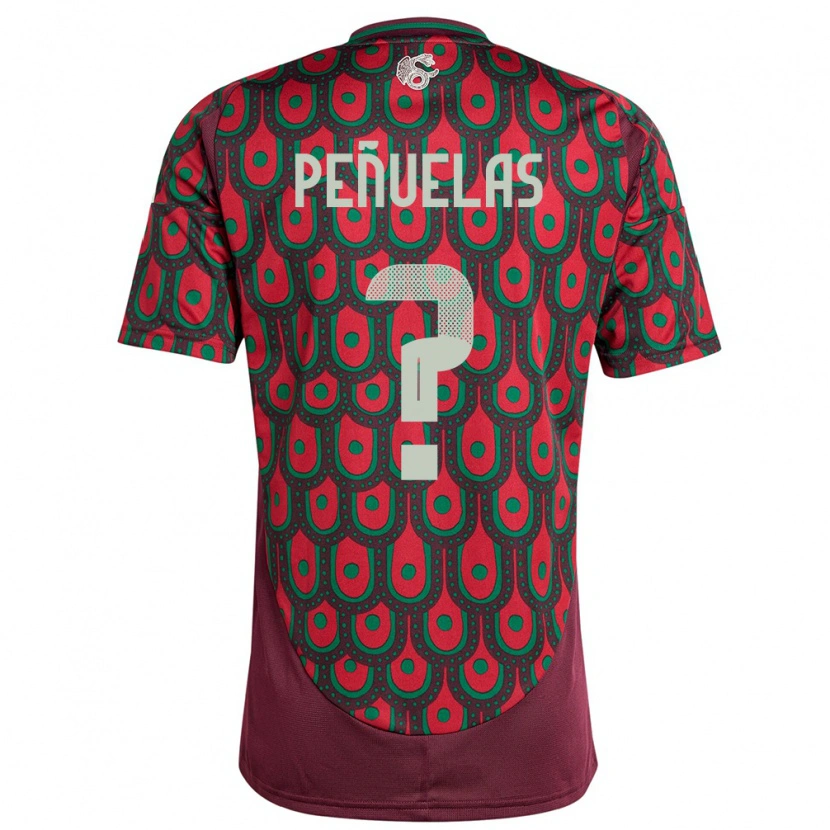 Danxen Donna Maglia Messico Maximo Peñuelas #0 Marrone Kit Gara Home 24-26 Maglietta