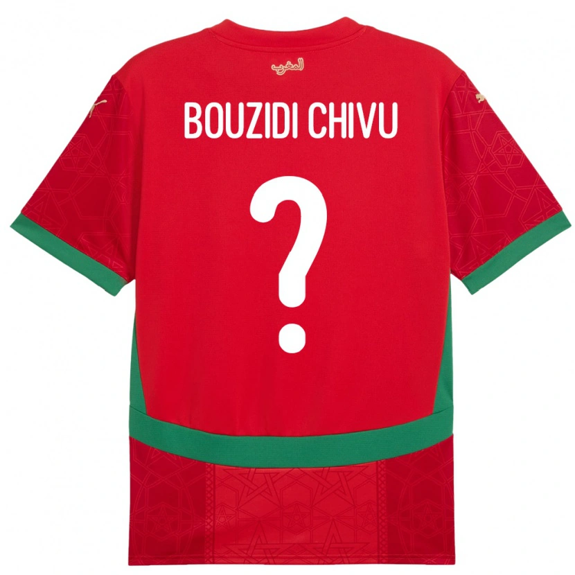 Danxen Donna Maglia Marocco Rayan Bouzidi Chivu #0 Rosso Kit Gara Home 24-26 Maglietta