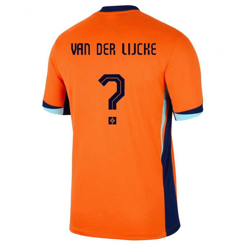 Danxen Donna Maglia Paesi Bassi Donny Van Der Lijcke #0 Arancia Kit Gara Home 24-26 Maglietta