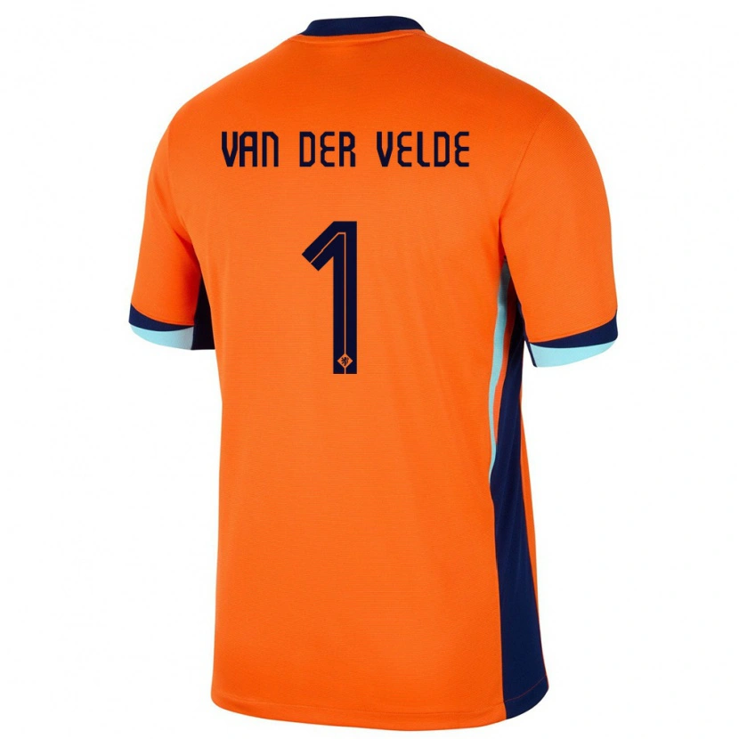 Danxen Donna Maglia Paesi Bassi Valentijn Van Der Velde #1 Arancia Kit Gara Home 24-26 Maglietta
