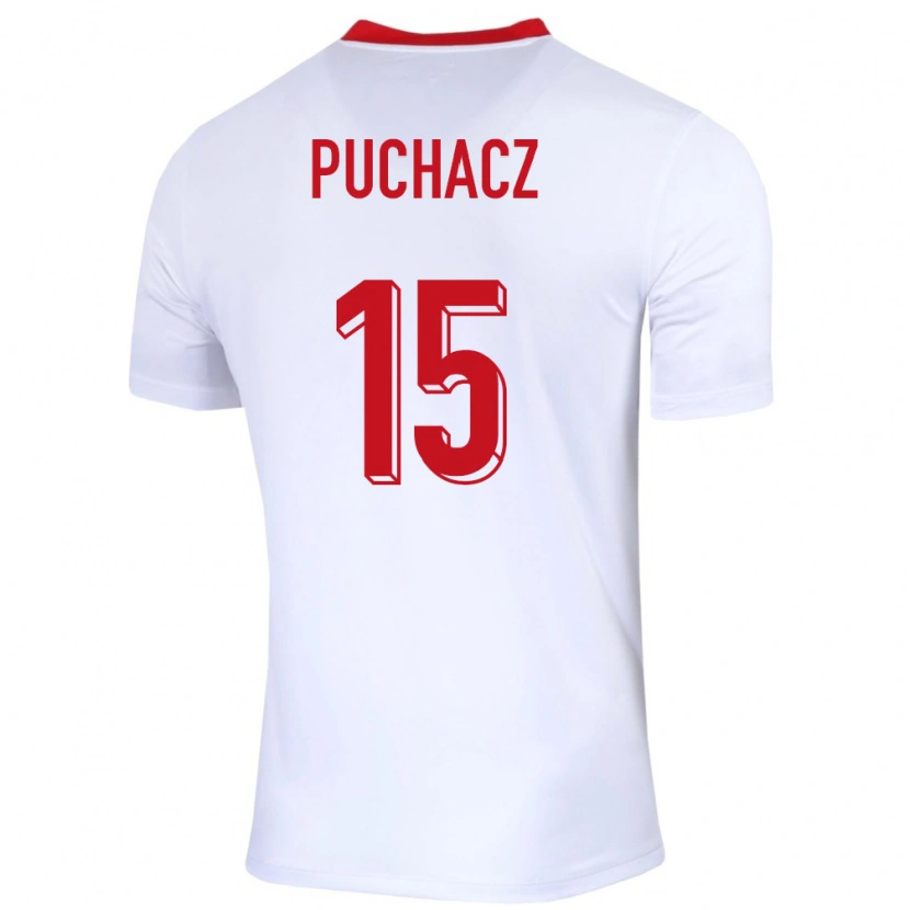 Danxen Donna Maglia Polonia Tymoteusz Puchacz #15 Bianco Kit Gara Home 24-26 Maglietta