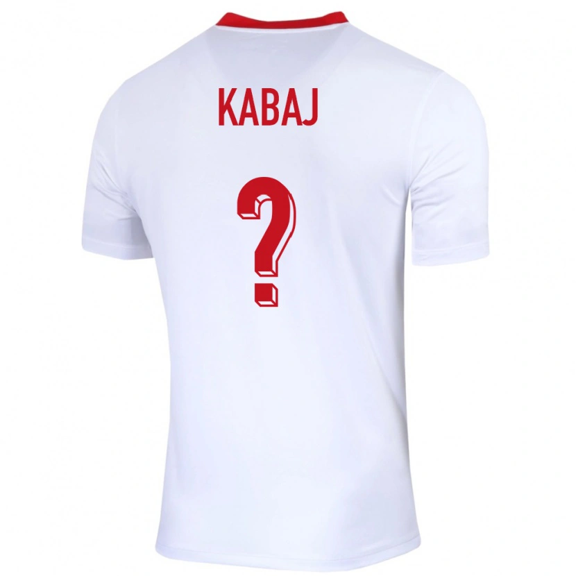 Danxen Donna Maglia Polonia Lukasz Kabaj #0 Bianco Kit Gara Home 24-26 Maglietta