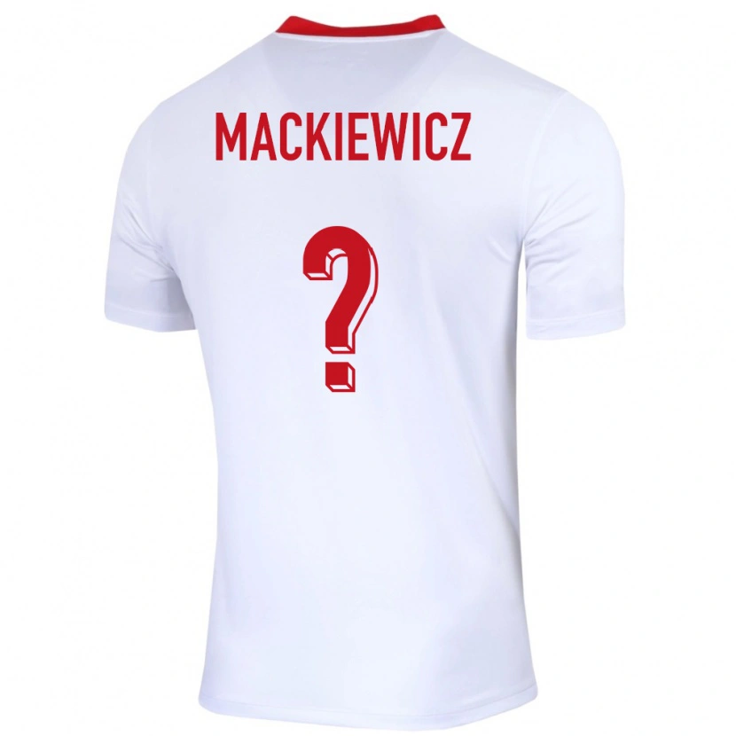 Danxen Donna Maglia Polonia Patryk Mackiewicz #0 Bianco Kit Gara Home 24-26 Maglietta