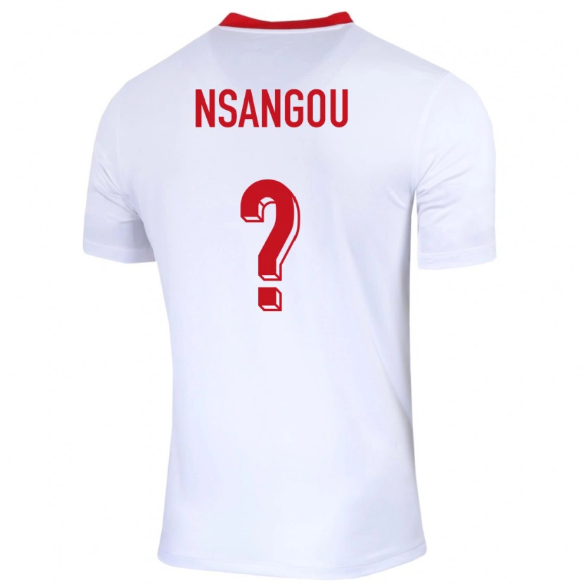 Danxen Donna Maglia Polonia Jonathan Nsangou #0 Bianco Kit Gara Home 24-26 Maglietta