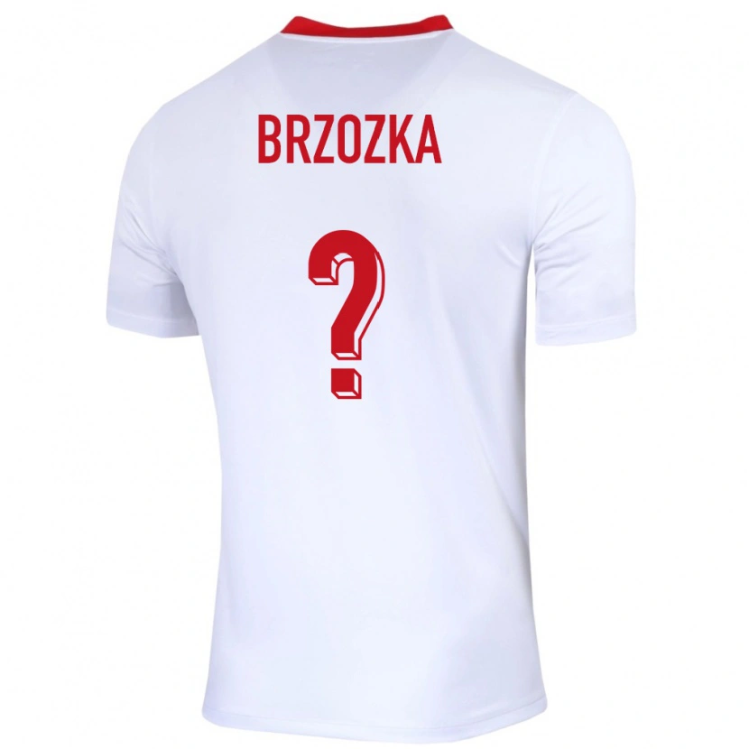 Danxen Donna Maglia Polonia Kornel Brzozka #0 Bianco Kit Gara Home 24-26 Maglietta