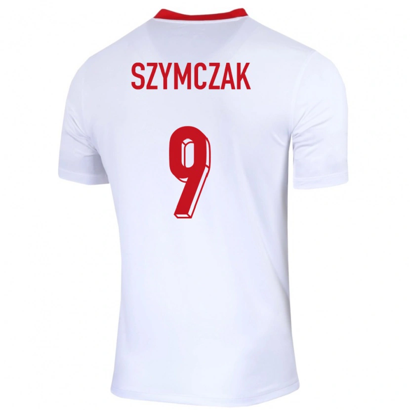 Danxen Donna Maglia Polonia Filip Szymczak #9 Bianco Kit Gara Home 24-26 Maglietta