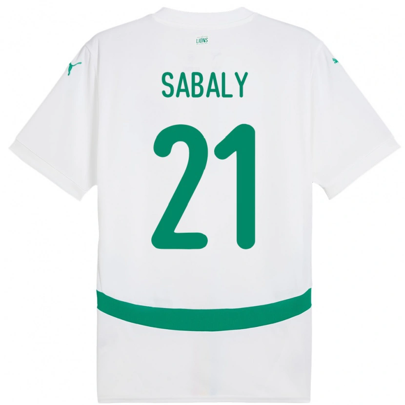 Danxen Donna Maglia Senegal Cheikh Sabaly #21 Bianco Kit Gara Home 24-26 Maglietta