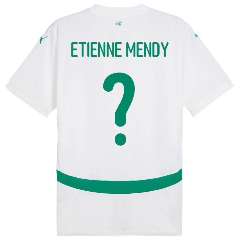 Danxen Donna Maglia Senegal Etienne Mendy #0 Bianco Kit Gara Home 24-26 Maglietta