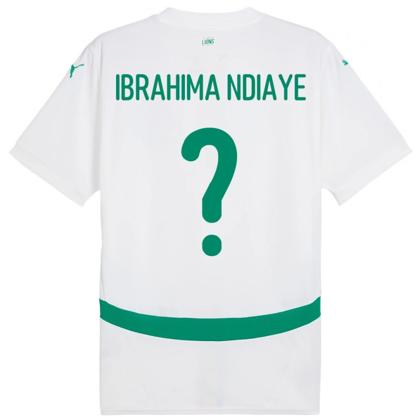 Danxen Donna Maglia Senegal Mbaye Ibrahima Ndiaye #0 Bianco Kit Gara Home 24-26 Maglietta
