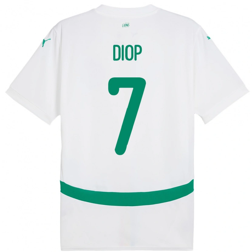 Danxen Donna Maglia Senegal Mama Diop #7 Bianco Kit Gara Home 24-26 Maglietta