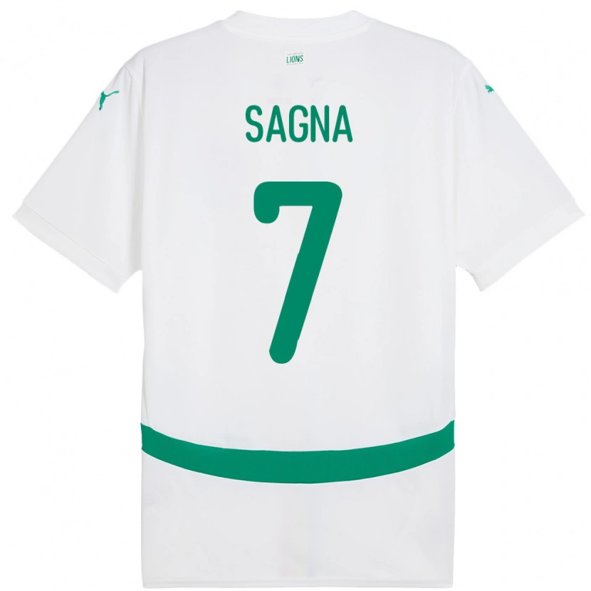 Danxen Donna Maglia Senegal Amadou Sagna #7 Bianco Kit Gara Home 24-26 Maglietta